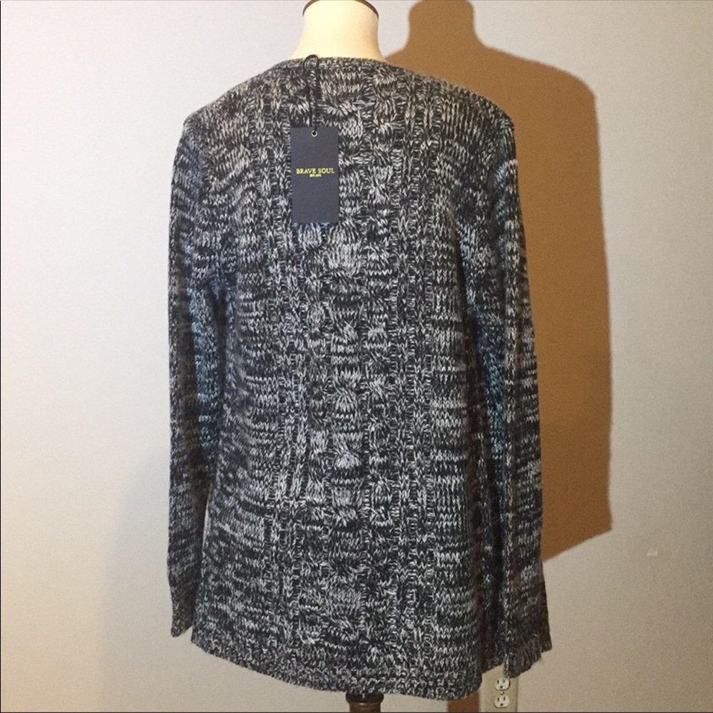 Heather Grey Open Cardigan Boho Fringe Brand NWT - Picture 7 of 8